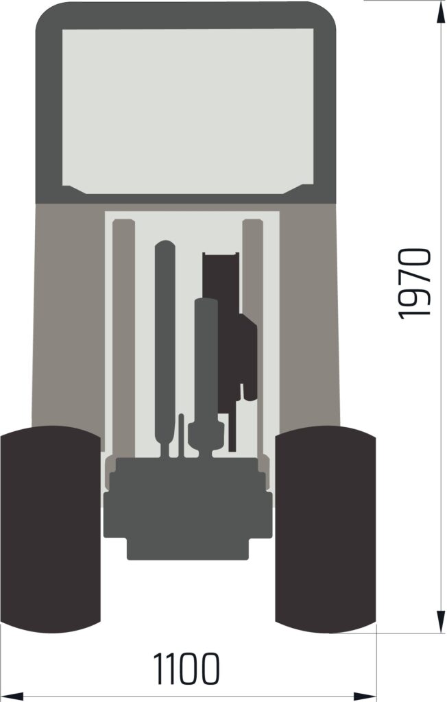 DIMENSIONI FRONTALI Castloaders serie 30