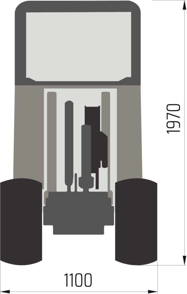 DIMENSIONI FRONTALI Castloaders serie 30