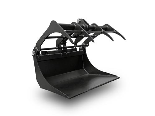 Accessorio BENNA CON PINZA AGRICOLA da montare su minipala Castloaders o Workyquad