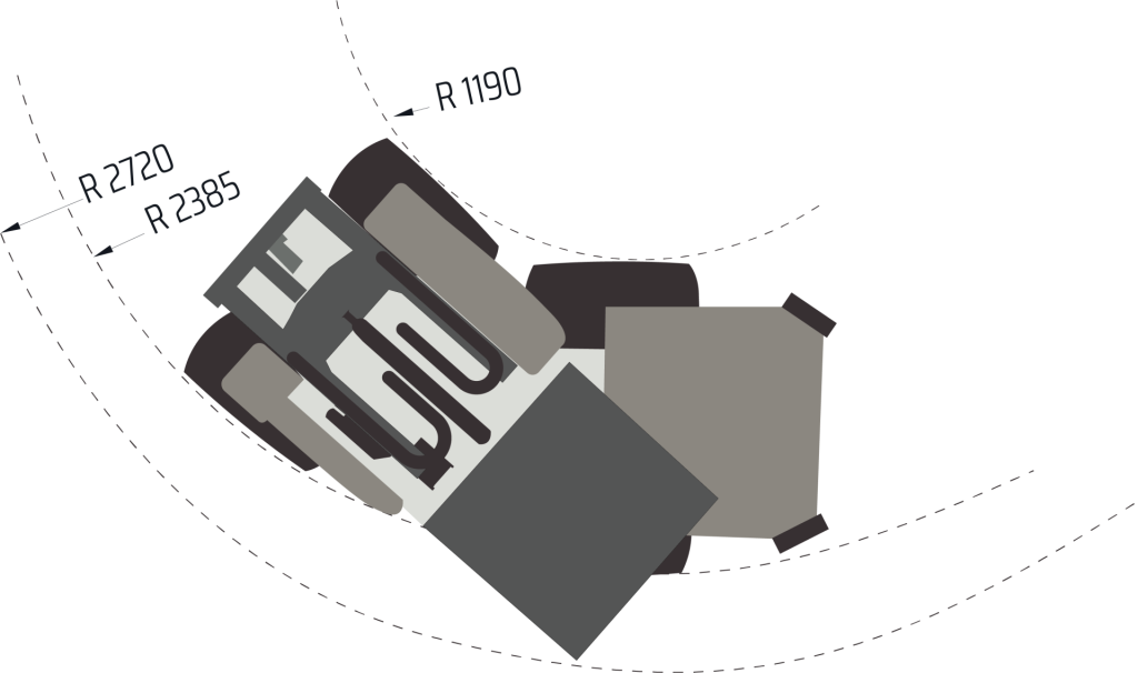raggio sterzata Castloaders Genesis 25HP