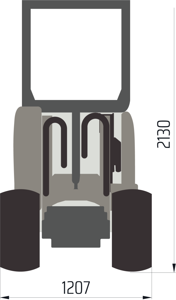 DIMENSIONI FRONTALI Castloaders Genesis 25HP
